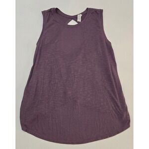 Balance Collection Canyon Singlet Sleeveless Top Crossover Back Purple Size XL